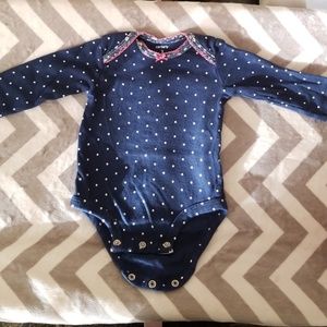 Carter's navy blue long-sleeved onesie
